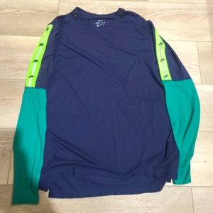 Nike Dri-FIT Breathe Wild Run Long-Sleeve Running Top Men's Medium M Navy Green